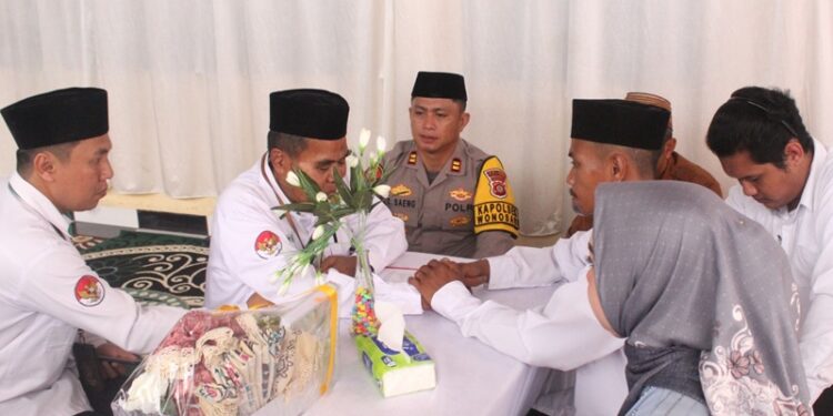 Proses Isbat Nikah dan Sunatan massal di Polsek Wonosari, Senin (06/07/2026) (Istimewa)