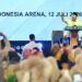 Presiden Prabowo Subianto menyampaikan sambutannya saat puncak peringatan Hari Koperasi Nasional ke-79 di Indonesia Arena, Gelora Bung Karno, Jakarta, Minggu (12/7/2026). Peringatan Hari Koperasi Nasional ke-79 Tahun 2026 itu bertemakan Koperasi Berdaya Indonesia Berjaya. ANTARA FOTO/M Risyal Hidayat/bar/pri. (ANTARA FOTO/M RISYAL HIDAYAT)