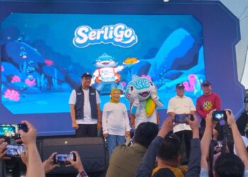 Maskot QJI asal Gorontalo, Serligo, resmi diperkenalkan pada BAHAGIA QRISFest 2026. Serligo menjadi maskot QJI pertama di Indonesia.(F. Gopos)