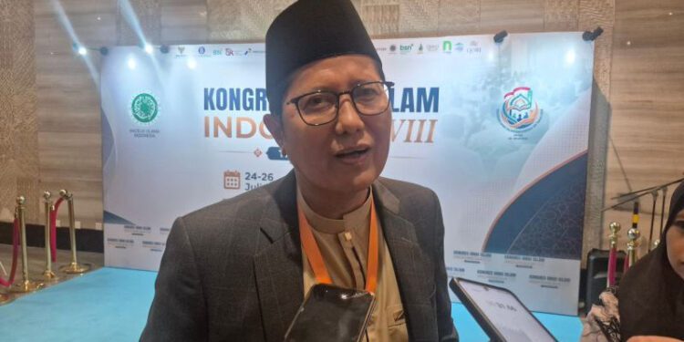Wakil Ketua Umum MUI Muhammad Cholil Nafis di sela-sela kegiatan Kongres Umat Islam Indonesia (KUII) ke-8 di Jakarta, Jumat (24/7/2026). ANTARA/Sean Filo Muhamad