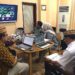 Sekretaris Daerah Bone Bolango saat mengikuti zoom meeting bersama Kanwil Regional BKN Manado terkait Pra Ekspose Managemen Talenta di Ruang Kerja Sekda, Jumat (3/7/2026). (Foto Indra/Gopos)