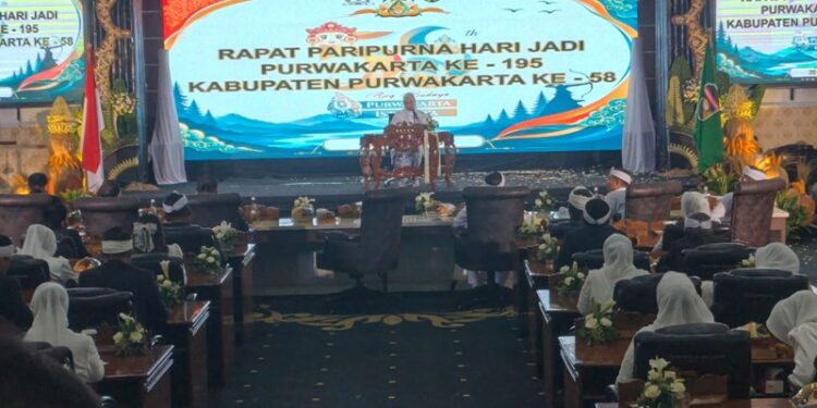 Sidang paripurna Hari Jadi Purwakarta, Senin (20/7/2026).