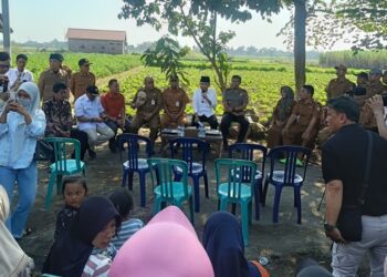 Bupati Jember Muhammad Fawait  menyapa warga di desa Wonojati