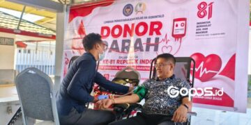 Lapas Kelas IIA Gorontalo mengawali langkah kemanusiaannya dengan melaksanakan donor darah.