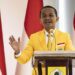 Ketua Umum Partai Golkar Bahlil Lahadalia menyampaikan sambutan dalam Rapat Kerja Nasional Partai Golkar Tahun 2025 di Kantor DPP Partai Golkar, Jakarta, Sabtu (8/2/2025). (ANTARA FOTO/Aprillio Akbar)