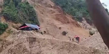 Kawasan Pertambangan Emas Tanpa Izin (PETI) DAM, Kabupaten Pohuwato, dilanda longsor pada Rabu (12/8/2026) sore.