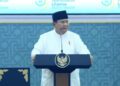 Presiden Prabowo Subianto memberikan sambutan pada penutupan Muktamar Ke-35 NU di Jombang, Jawa Timur, Senin (31/8/2026). ANTARA/HO-BPMI Sekretariat Presiden