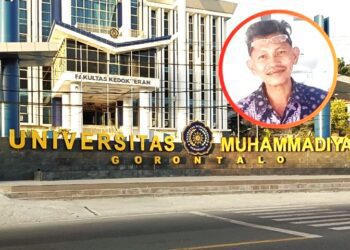 Kampus Universitas Muhammadiyah Gorontalo (UMGO). Insert: Ramlan Pomolango.