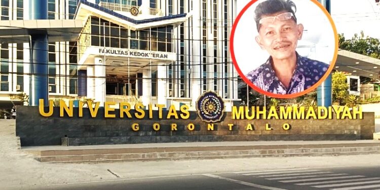 Kampus Universitas Muhammadiyah Gorontalo (UMGO). Insert: Ramlan Pomolango.
