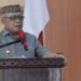 Sosialisasi Pengisian Administrasi dan Data Kelompok PKK Desa dan Kecamatan, Sosialisasi Hasil Rakernas PKK, serta Penguatan Bupati Gorontalo Sofyan Puhi memberikan sambutan pada Program Kerja Pokja-Pokja PKK Kabupaten Gorontalo, Senin (24/8/2026).