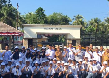 Pembukaan Masa Pengenalan Lingkungan Sekolah (MPLS) SNT 6 Bone Bolango di BPMP Provinsi Gorontalo, Senin (10/8/2026). (Foto Firsa/Gopos)