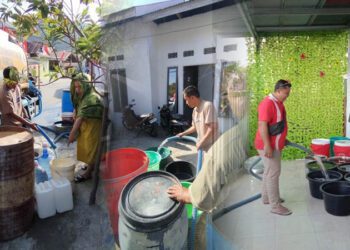 Suplai air bersih ke masyarakat oleh pihak Perusahaan Umum Daerah (Perumda) Muara Tirta Kota Gorontalo. (foto.istimewa)