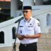 Wakil Bupati Boalemo, Lahmudin Hambali, saat memimpin apel kerja awal bulan, (Prokopim Boalemo)