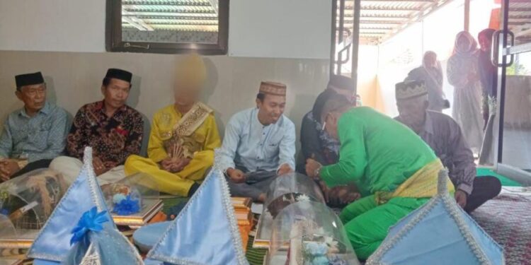 Tahanan ABH di Pohuwato saat melakukan proses pernikahan di Masjid Pohuwato, (Istimewa)