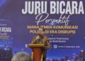 Kepala Badan Komunikasi Pemerintah (Bakom) RI Muhammad Qodari memberikan sambutan pada acara peluncuran buku "Juru Bicara: Perspektif Manajemen Komunikasi Politik di Era Disrupsi" di Antara Heritage Center, Jakarta, Jumat (11/9/2026). (ANTARA/Livia Kristianti)