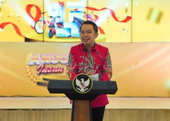 Bupati Jember Gus Fawait sampaikan Pesan di acara Anugerah Insan Pajak 2026 di Pendopo Wahyawibawagraha, Jember, Jawa Timur, Sabtu (19/09/2026).
