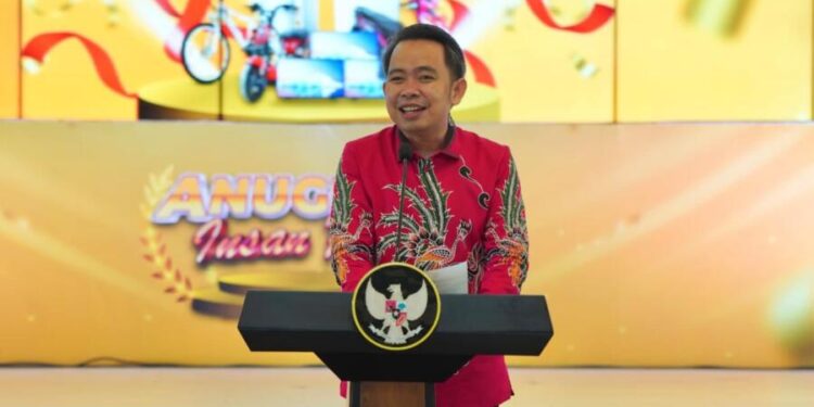 Bupati Jember Gus Fawait sampaikan Pesan di acara Anugerah Insan Pajak 2026 di Pendopo Wahyawibawagraha, Jember, Jawa Timur, Sabtu (19/09/2026).