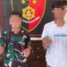 Dua remaja asal Boalemo diamankan polisi usai memamerkan senjata tajam di Tiktok.(F. Polres Boalemo)