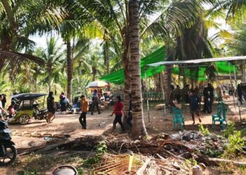 Pembubaran lokasi perjudian ayam di Kecamatan Paguat, Sabtu (05/09/206) (Istimewa)