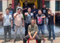 Tim Resmob Saronde, Polres Gorontalo Utara berhsil mengamankan seorang pria berinisial ID terduga pelaku. (foto.istimewa)