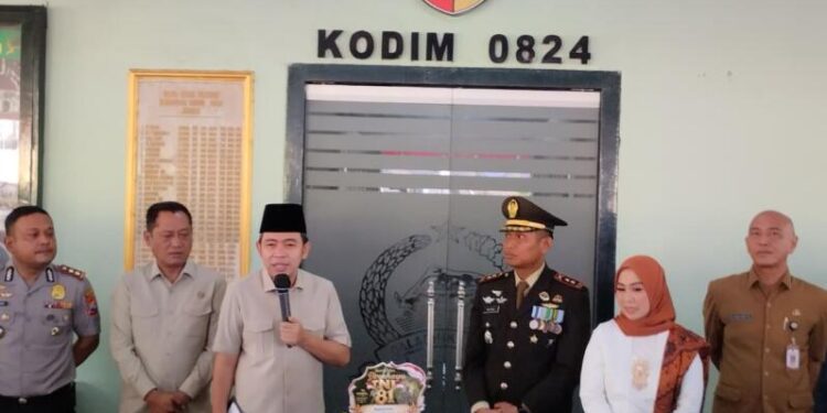 HUT ke-81 TNI di Makodim 0824 Jember, Senin (5/10/2026)