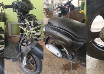 Kondisi kendaraan yang digunakan kedua korban.
