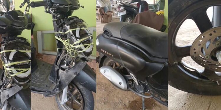 Kondisi kendaraan yang digunakan kedua korban.