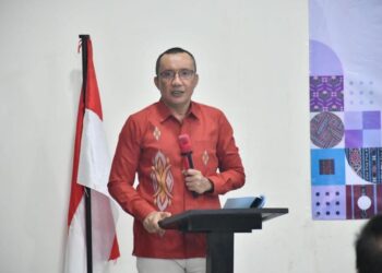 Wakil Bupati Boalemo, Lahmuddin Hambali, saat memberikan sambutan, (Prokopim Boalemo)