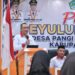 Wakil Bupati Boalemo, Lahmuddin Hambali, memberikan sambutan penyuluhan hukum kepada masyarakat desa melalui program jaga Desa, (Prokopim Boalemo)