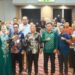 Sekda Iwan Mustapa saat menghadiri kegiatan Bimbingan Teknis Pengendalian dan Evaluasi Pembangunan Daerah yang digelar di Aryaduta Hotel Manado, Selasa (13/10/2026). (Foto Onal/Prokopim)