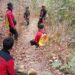 Tim gabungan berupaya memadamkan api di lokasi karhutla Desa Pelita Hijau, Bone Bolango, Gorontalo.