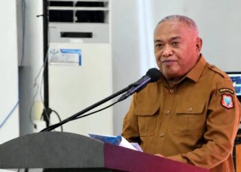 Wakil Bupati Gorontalo Tonny S Junus saat membuka dialog kebangsaan tingkat Kabupaten Gorontalo, Selasa (20/10/2026).