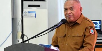 Wakil Bupati Gorontalo Tonny S Junus saat membuka dialog kebangsaan tingkat Kabupaten Gorontalo, Selasa (20/10/2026).