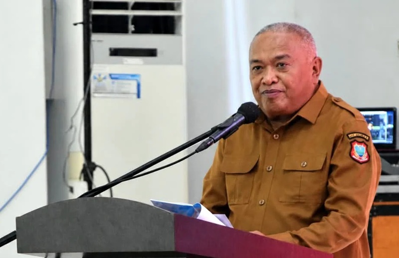 Wakil Bupati Gorontalo Tonny S Junus saat membuka dialog kebangsaan tingkat Kabupaten Gorontalo, Selasa (20/10/2026).