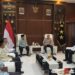 Pertemuan Kapolda Gorontalo Irjen Pol Nurworo Danang bersama Ketua PWNU Gorontalo Ibrahim T Sore terkait rencana Polda Gorontalo menjadi tuan rumah Hari Santri Nasional 2026.